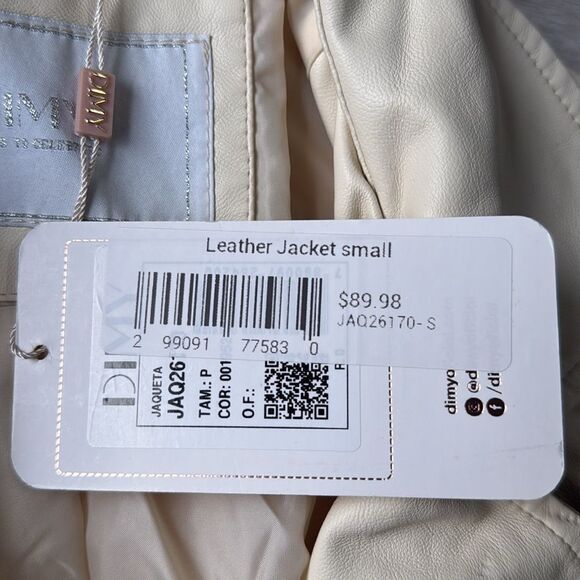 DIMY
JAQUETA LEATHER JACKET CREAM SMALL NWT - Picture 4 of 6
